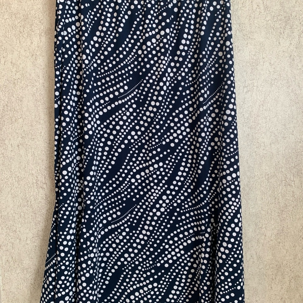 Southern Lady Elegant Navy and White Patterned A-Line Skirt plus 2x NWT - Picture 6 of 11